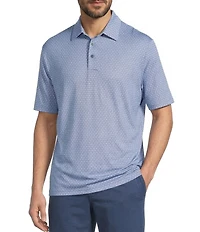 Roundtree & Yorke Performance Short Sleeve Tee Print Polo Shirt