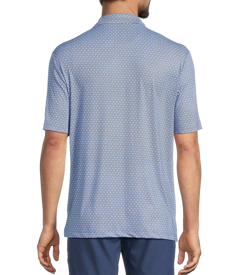 Roundtree & Yorke Performance Short Sleeve Tee Print Polo Shirt