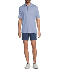 Roundtree & Yorke Performance Short Sleeve Tee Print Polo Shirt