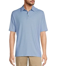 Roundtree & Yorke Performance Short Sleeve Tee Print Polo Shirt