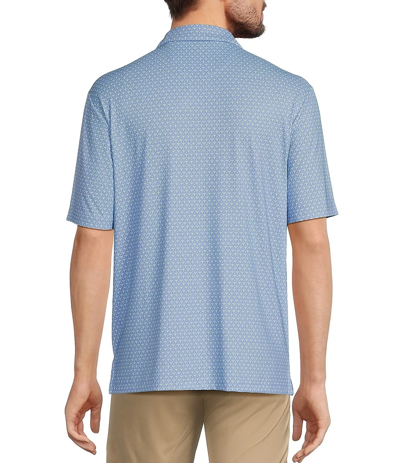 Roundtree & Yorke Performance Short Sleeve Tee Print Polo Shirt