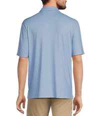 Roundtree & Yorke Performance Short Sleeve Tee Print Polo Shirt