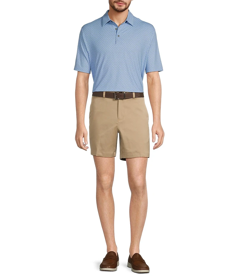 Roundtree & Yorke Performance Short Sleeve Tee Print Polo Shirt