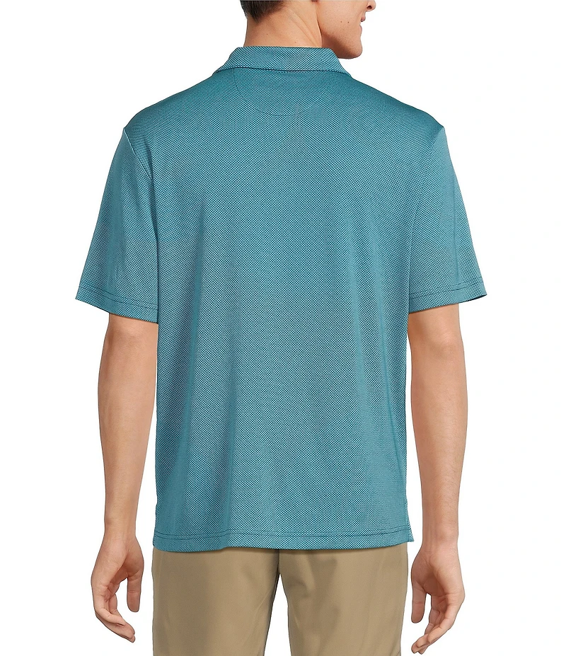 Roundtree & Yorke Performance Short Sleeve Triangle Jacquard Polo Shirt