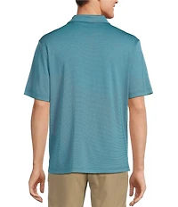 Roundtree & Yorke Performance Short Sleeve Triangle Jacquard Polo Shirt