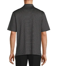 Roundtree & Yorke Performance Short Sleeve Wide Stripe Polo Shirt