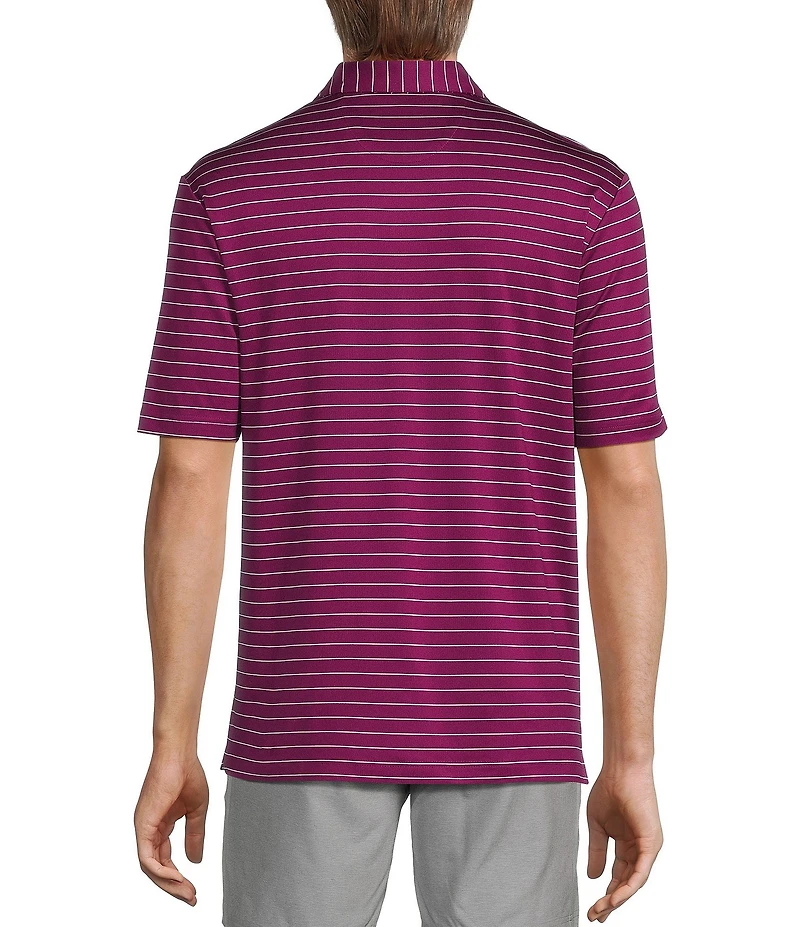 Roundtree & Yorke Performance Short Sleeve Wide Stripe Polo Shirt
