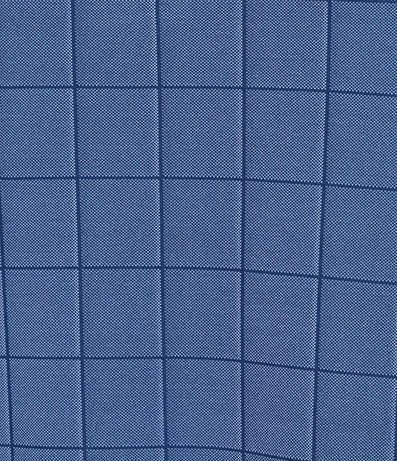 Roundtree & Yorke Performance Short Sleeve Windowpane Jacquard Polo Shirt