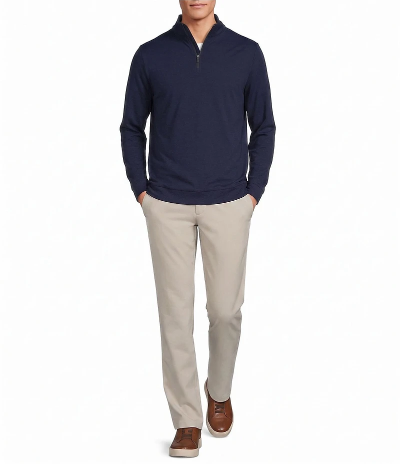 Roundtree & Yorke Performance Solid Quarter Zip Pullover