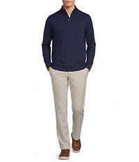 Roundtree & Yorke Performance Solid Quarter Zip Pullover