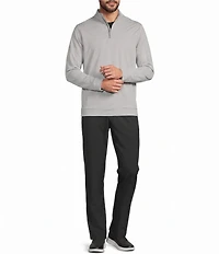 Roundtree & Yorke Performance Solid Quarter Zip Pullover