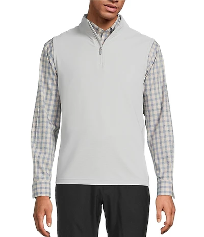 Roundtree & Yorke Performance Solid Quarter-Zip Vest