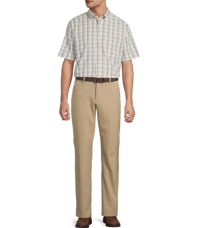 Roundtree & Yorke Performance Stewart Flat Front Classic Fit Performance Pants