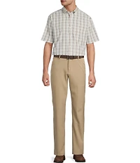 Roundtree & Yorke Performance Stewart Flat Front Classic Fit Performance Pants