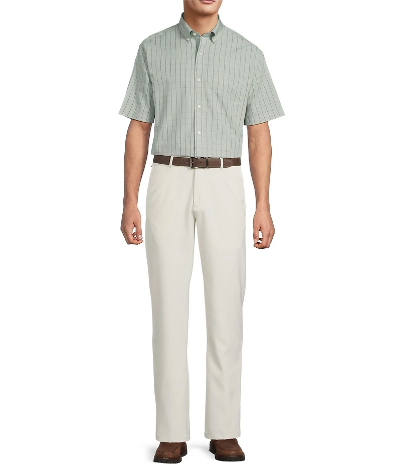 Roundtree & Yorke Performance Stewart Flat Front Classic Fit Performance Pants