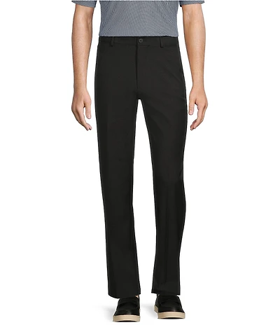 Roundtree & Yorke Performance Stewart Flat Front Classic Fit Solid Stretch Twill Pants
