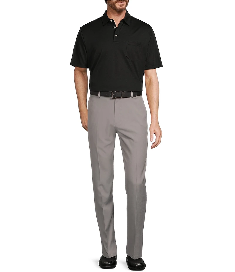 Roundtree & Yorke Performance Stewart Flat Front Classic Fit Solid Pants