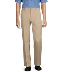 Roundtree & Yorke Performance Stewart Flat Front Classic Fit Solid Pants