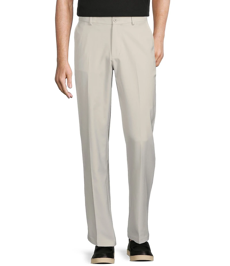 Roundtree & Yorke Performance Stewart Flat Front Classic Fit Solid Pants