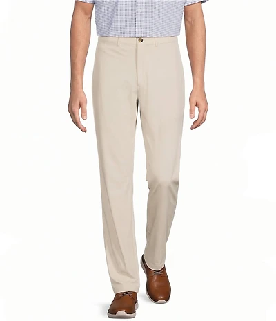 Roundtree & Yorke Performance Stewart Flat Front Classic Fit Solid Performance Hybrid Chino Pants