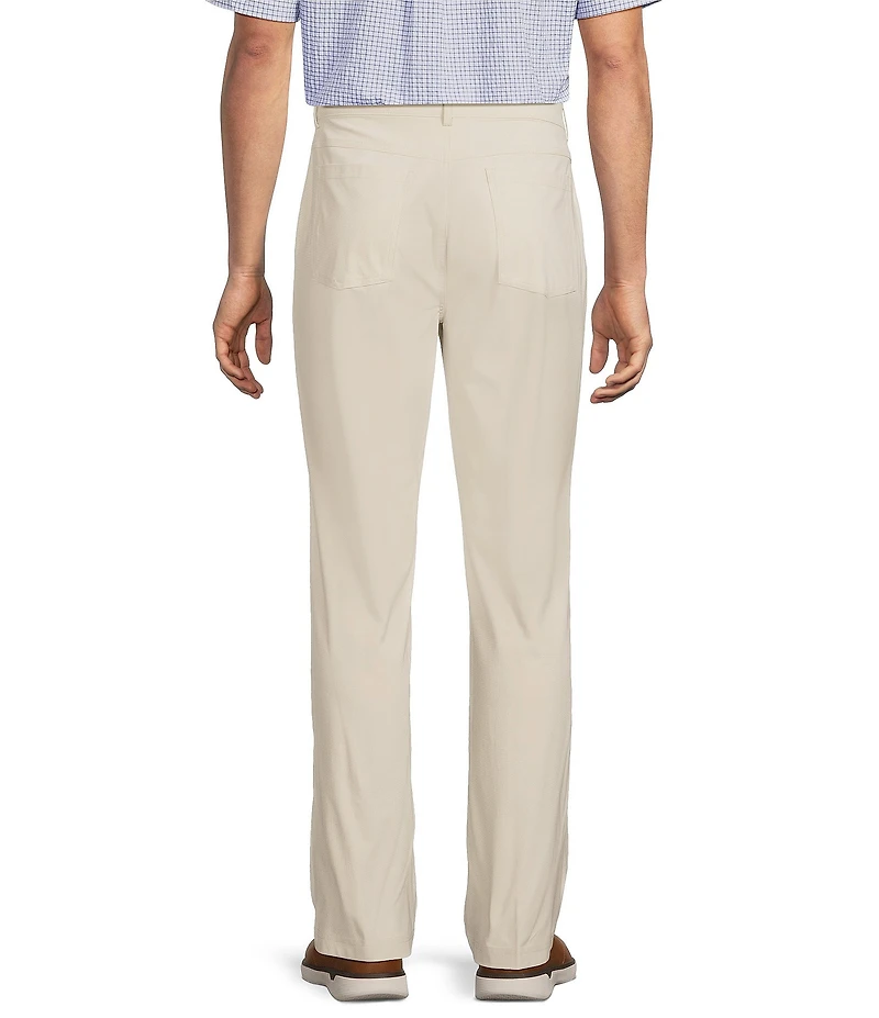 Roundtree & Yorke Performance Stewart Flat Front Classic Fit Solid Performance Hybrid Chino Pants