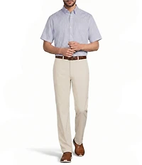 Roundtree & Yorke Performance Stewart Flat Front Classic Fit Solid Performance Hybrid Chino Pants