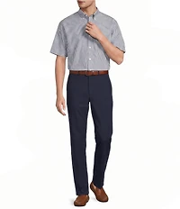 Roundtree & Yorke Performance Stewart Flat Front Classic Fit Solid Performance Hybrid Chino Pants