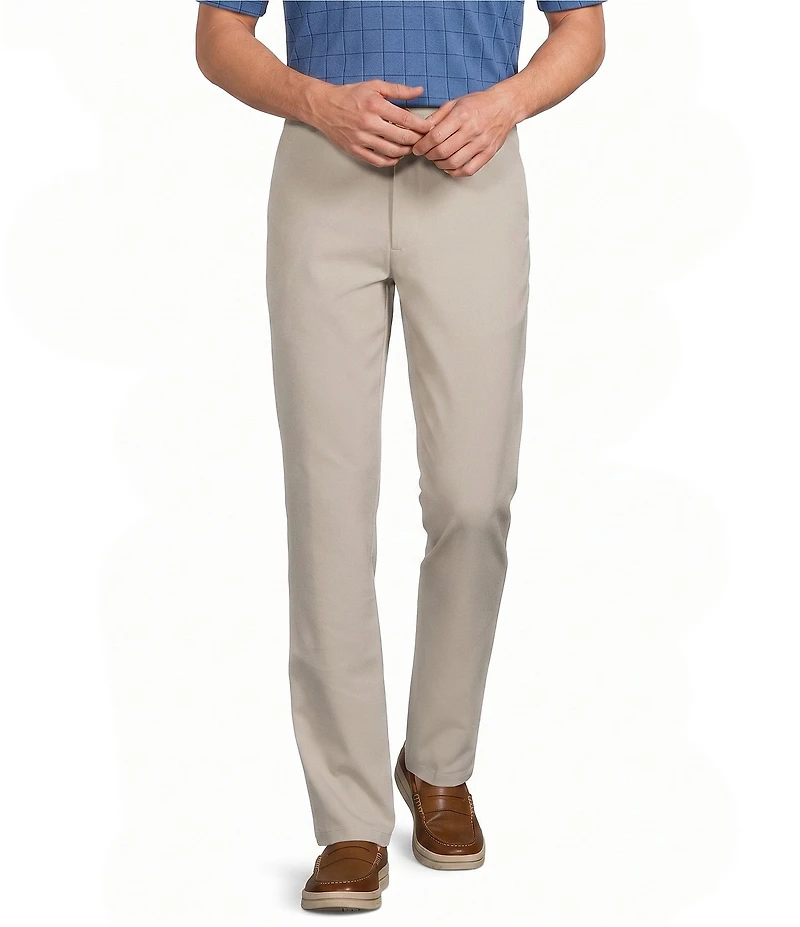 Roundtree & Yorke Performance Straight Fit Flat Front Pants