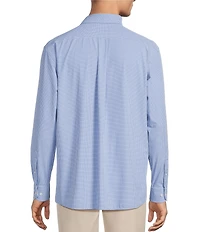 Roundtree & Yorke Performance Stretch The Traveler Long Sleeve Small Check Twill Sport Shirt