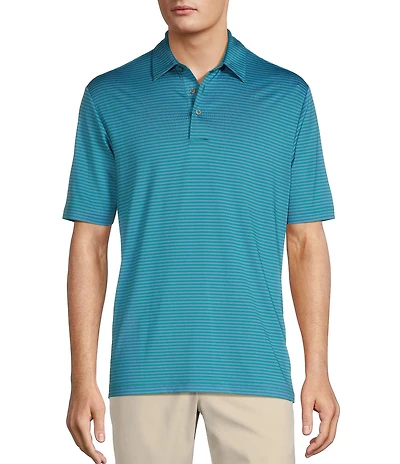 Roundtree & Yorke Performance Stripe Polo Shirt