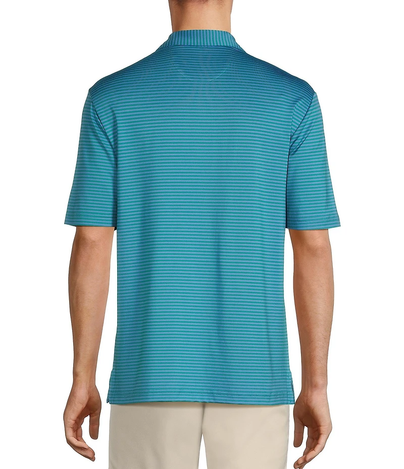 Roundtree & Yorke Performance Stripe Polo Shirt