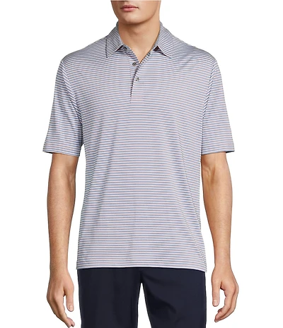 Roundtree & Yorke Performance Stripe Polo Shirt
