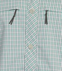 Roundtree & Yorke Performance The Charter Long Sleeve Vented Small Plaid Sport Shirt