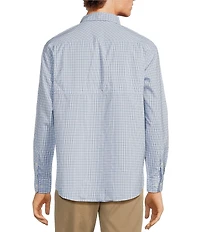Roundtree & Yorke Performance The Charter Long Sleeve Vented Small Plaid Sport Shirt