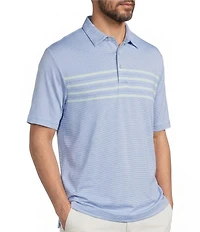 Roundtree & Yorke Roundtree & Yorke The Fairway Chest Stripe Performance Polo Shirt