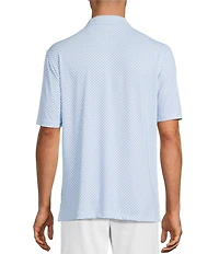 Roundtree & Yorke Performance The Fairway Short Sleeve Geo Diamond Print Polo