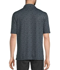 Roundtree & Yorke Performance The Fairway Short Sleeve Geo Line Print Polo Shirt