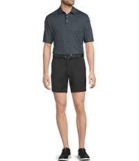 Roundtree & Yorke Performance The Fairway Short Sleeve Geo Line Print Polo Shirt