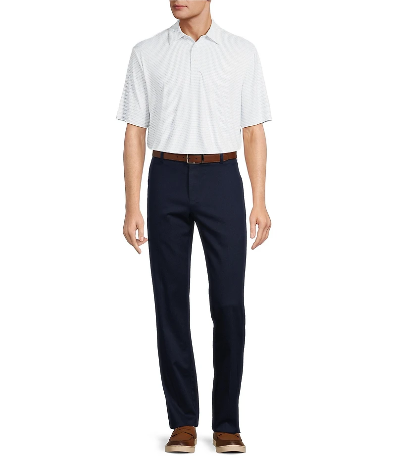 Roundtree & Yorke Performance The Fairway Short Sleeve Geometric Print Polo Shirt