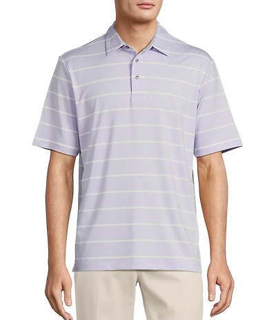 Roundtree & Yorke Performance The Fairway Short Sleeve Stripe Polo Shirt