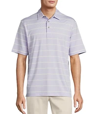 Roundtree & Yorke Performance The Fairway Short Sleeve Stripe Polo Shirt