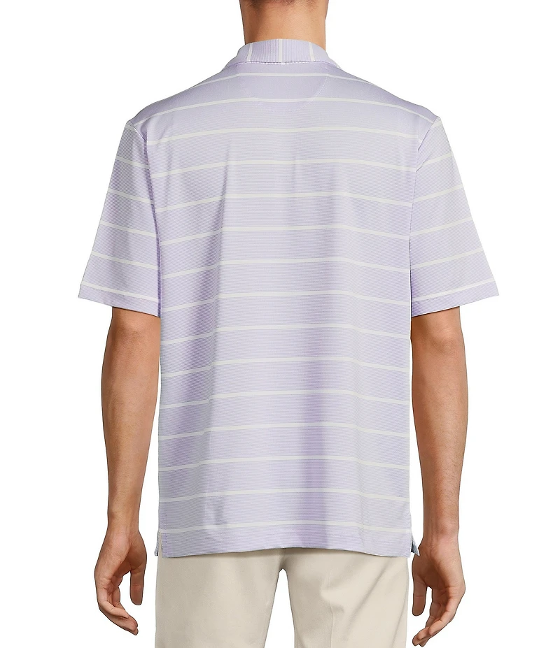 Roundtree & Yorke Performance The Fairway Short Sleeve Stripe Polo Shirt