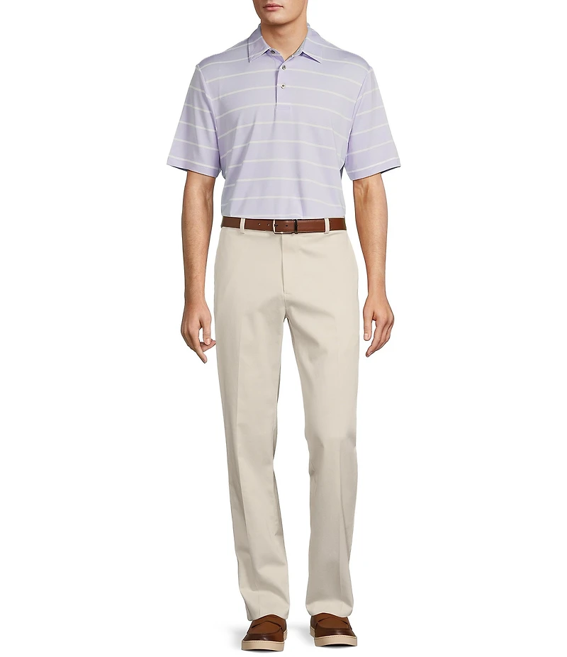 Roundtree & Yorke Performance The Fairway Short Sleeve Stripe Polo Shirt