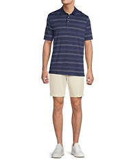 Roundtree & Yorke Performance The Fairway Short Sleeve Stripe Polo Shirt