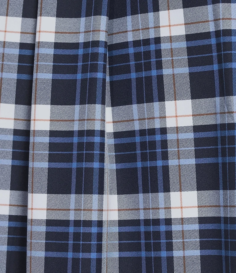 Roundtree & Yorke Performance The Traveler Long Sleeve Large Plaid Twill Sport Shirt