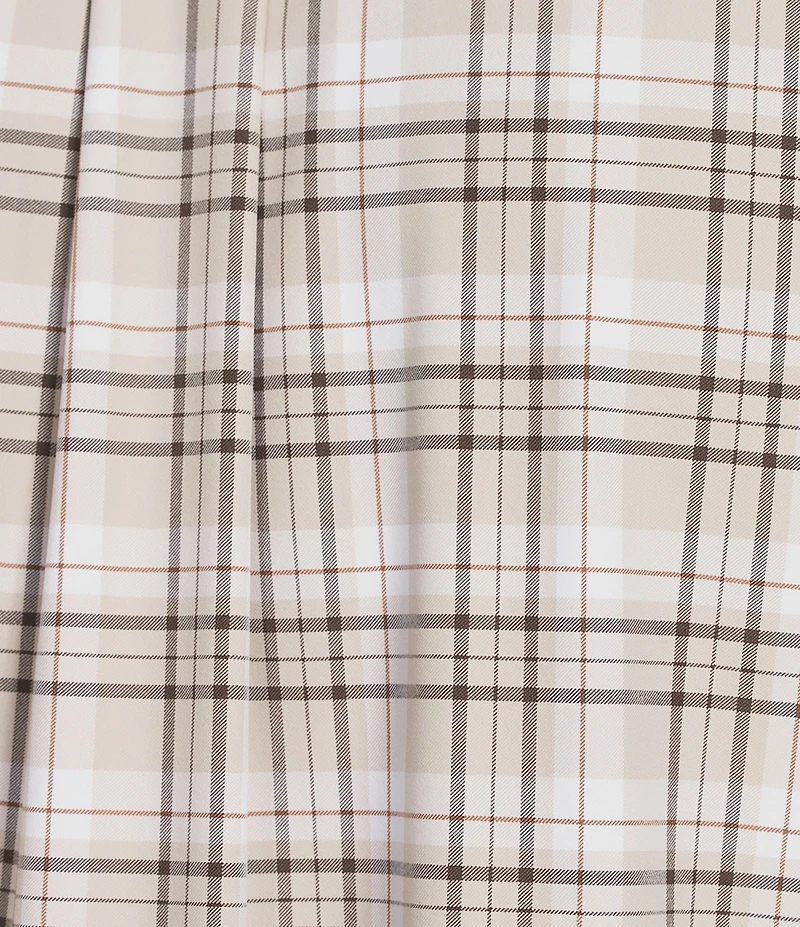 Roundtree & Yorke Performance The Traveler Long Sleeve Large Plaid Twill Sport Shirt