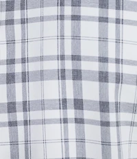 Roundtree & Yorke Performance The Traveler Long Sleeve Plaid Chambray Sport Shirt