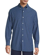 Roundtree & Yorke Performance The Traveler Long Sleeve Plaid Twill Sport Shirt