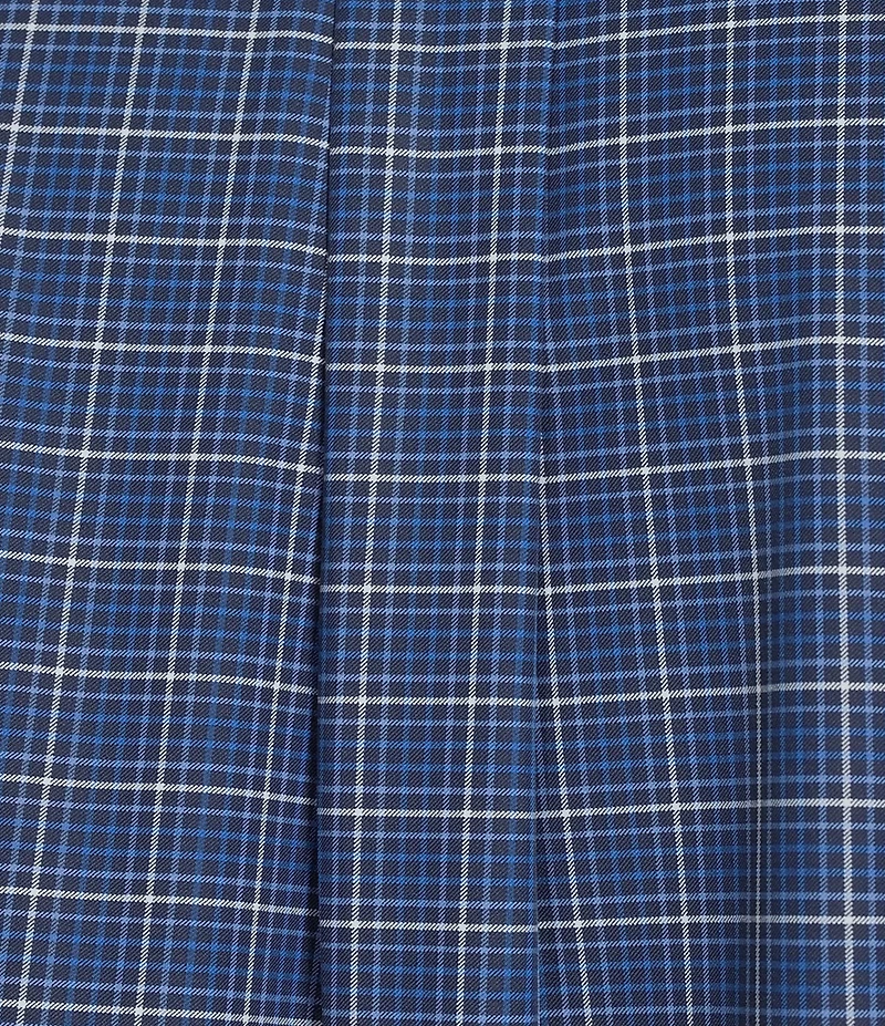 Roundtree & Yorke Performance The Traveler Long Sleeve Plaid Twill Sport Shirt