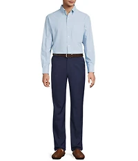 Roundtree & Yorke Performance The Traveler Long Sleeve Solid Chambray Sport Shirt